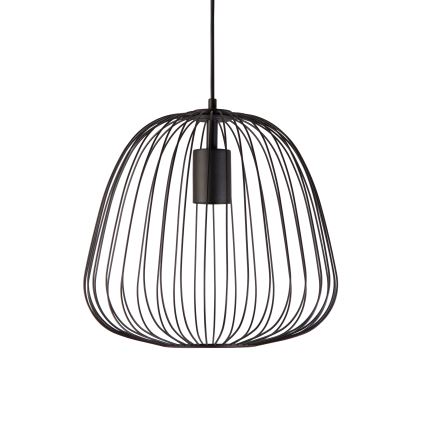 Kabelpendel OVELLA 1xE27/15W/230V Ø 36 cm, sort