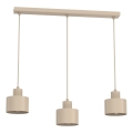 Kabelpendel PARKLA 3xE27/15W/230V beige