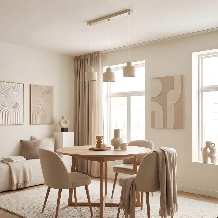 Kabelpendel PARKLA 3xE27/15W/230V beige