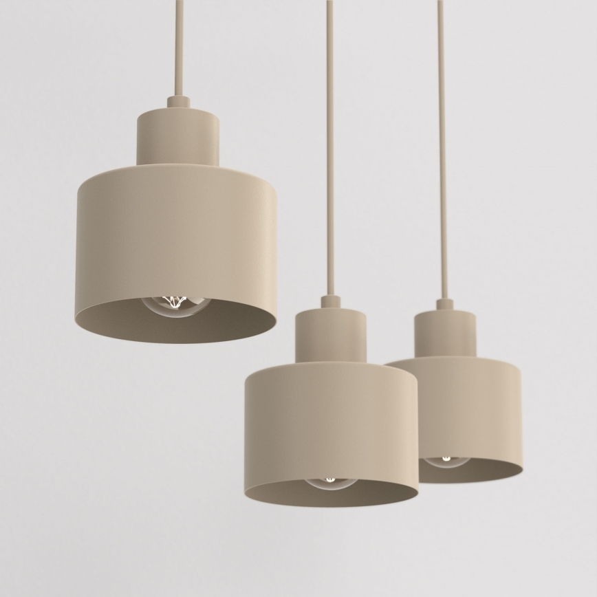 Kabelpendel PARKLA 3xE27/15W/230V beige