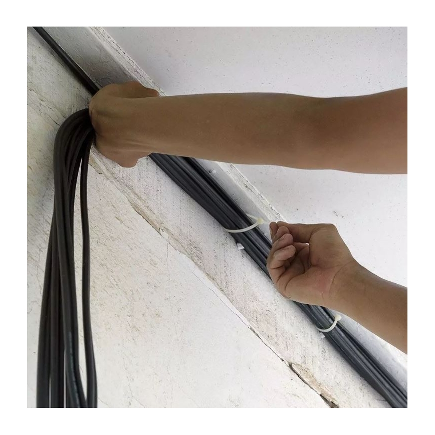 Kabelstrips i plast 2,5x100 mm 100 stk. hvid