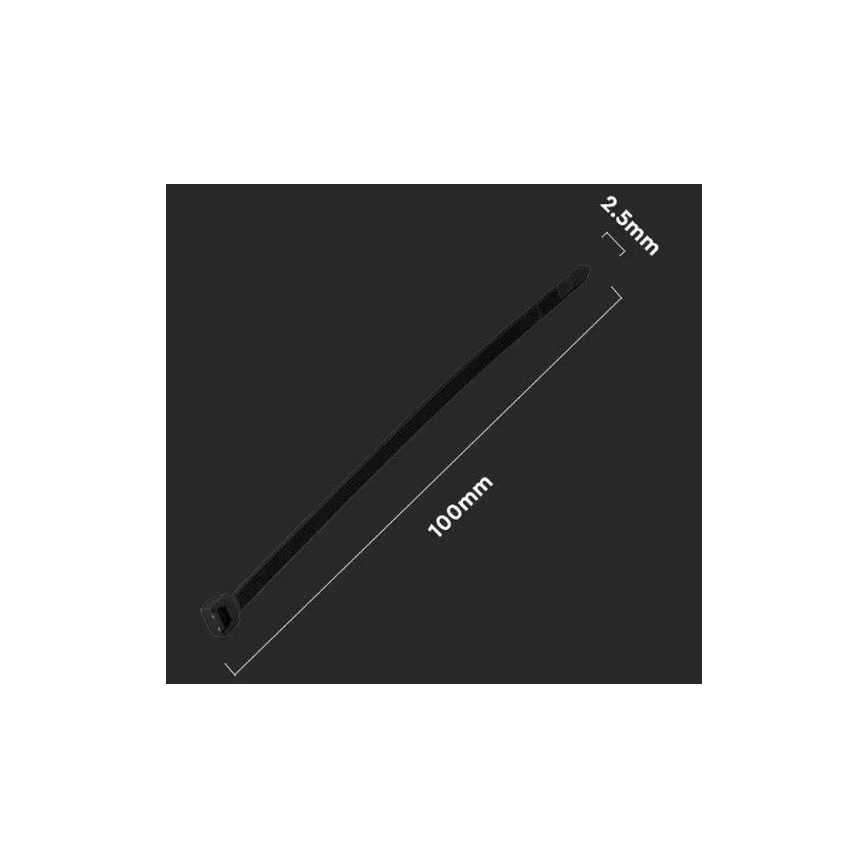 Kabelstrips i plast 2,5x100 mm 100 stk. sort