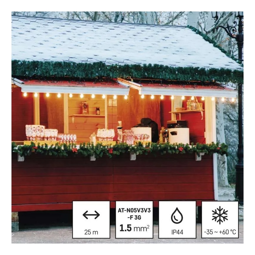 Kabeltromle med 4 stik 25 m silikone IP44