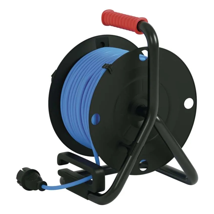 Kabeltromle med 4 stik 25 m silikone IP44
