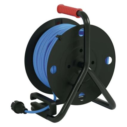 Kabeltromle med 4 stik 50 m silikone IP44