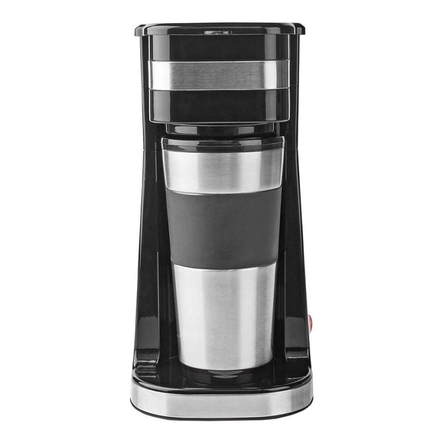 Kaffemaskine til 1 kop 0,4 l med travel krus