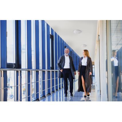 LED loftlampe med bevægelses- og skumringssensor FOGLER LED/24W/230V Ø 38 cm