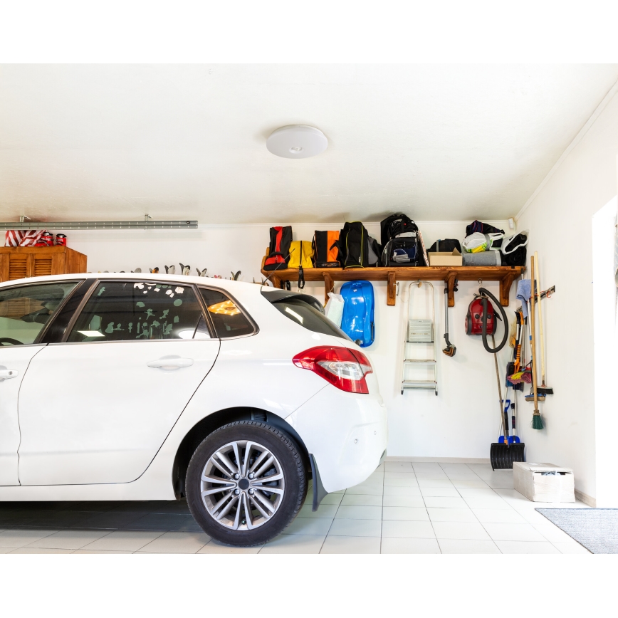 LED loftlampe med bevægelses- og skumringssensor FOGLER LED/24W/230V Ø 38 cm