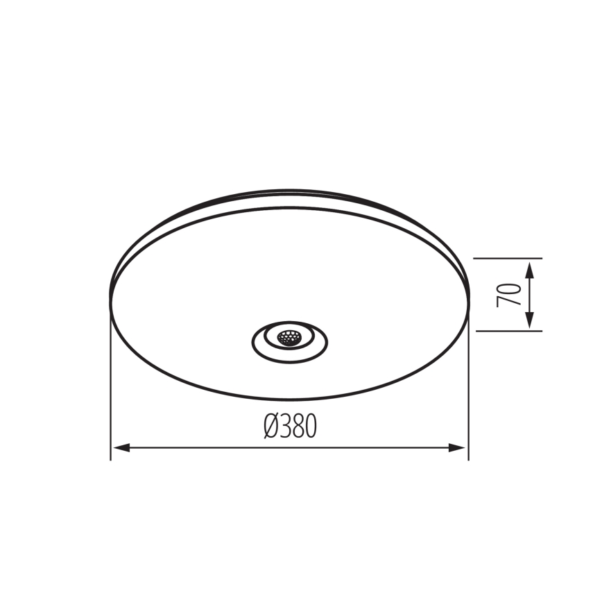 LED loftlampe med bevægelses- og skumringssensor FOGLER LED/24W/230V Ø 38 cm
