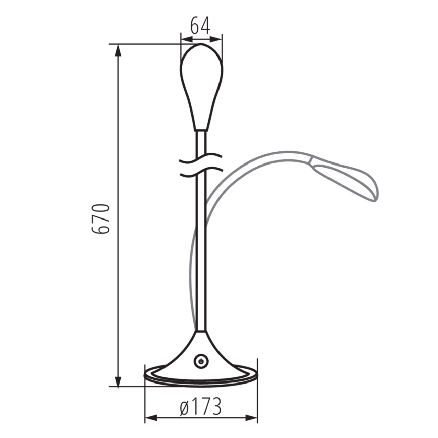 Fleksibel LED bordlampe dæmpbar FRANCO LED/6,8W/230V sort