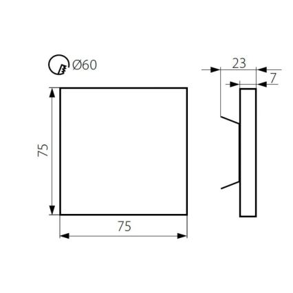 LED trappelampe LED/0,8W/12V 6500K