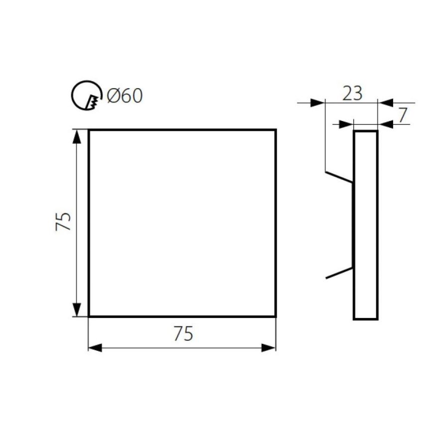 LED trappelampe LED/0,8W/12V 6500K