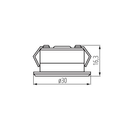 Udendørs LED indbygningslampe IMBER LED/1W/12V 3000K diameter 3 cm 40 lm IP65 sølvfarvet