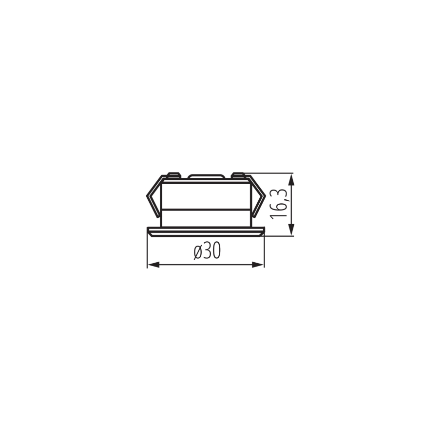 Udendørs LED indbygningslampe IMBER LED/1W/12V 4000K diameter 3 cm 30 lm IP65 sort