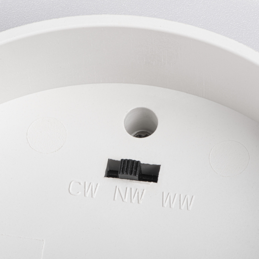 LED-spot SONOR LED/12W/230V 3000/4000/5700K + LED/1,5W 2200K Ø 14 cm hvid