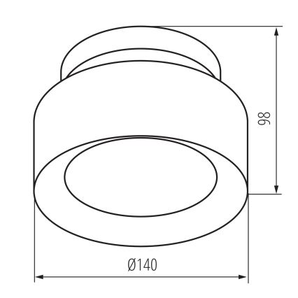 LED-spot SONOR LED/12W/230V 3000/4000/5700K + LED/1,5W 2200K Ø 14 cm hvid