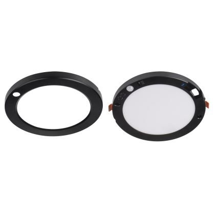 LED lofts-/indbygningslampe med bevægelsessensor 2-i-1 ERGA LED/17W/230V 3000/4000/6500K sort