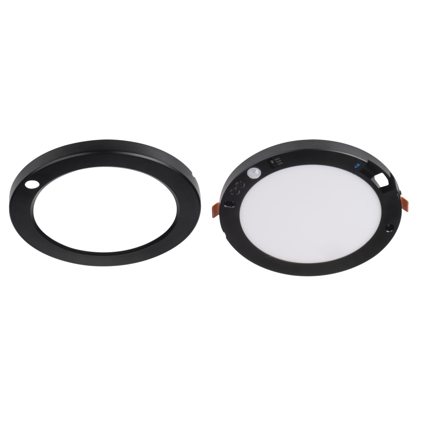 LED lofts-/indbygningslampe med bevægelsessensor 2-i-1 ERGA LED/17W/230V 3000/4000/6500K sort