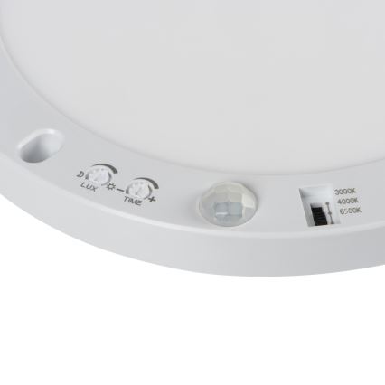 LED Loft/Indbygningslampe med bevægelsessensor 02.01.2001 ERGA LED/17W/230V 3000/4000/6500K hvid