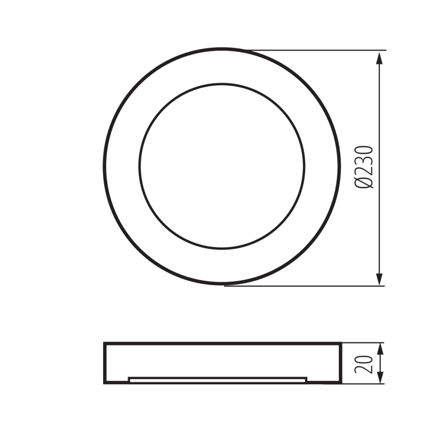 LED loft-/indbygningsarmatur 2-i-1 ERGA LED/17W/230V 3000/4000/6500K hvid