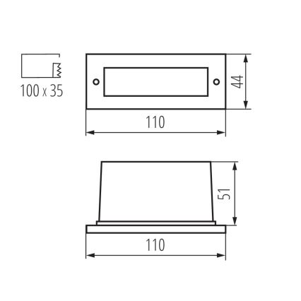 LED Udendørs trappebelysning LED/0,6W/230V IP54