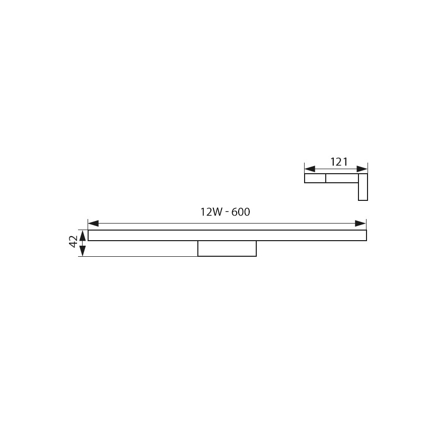 LED spejllampe til badeværelse ASTEN LED/12W/230V IP44 skinnende krom