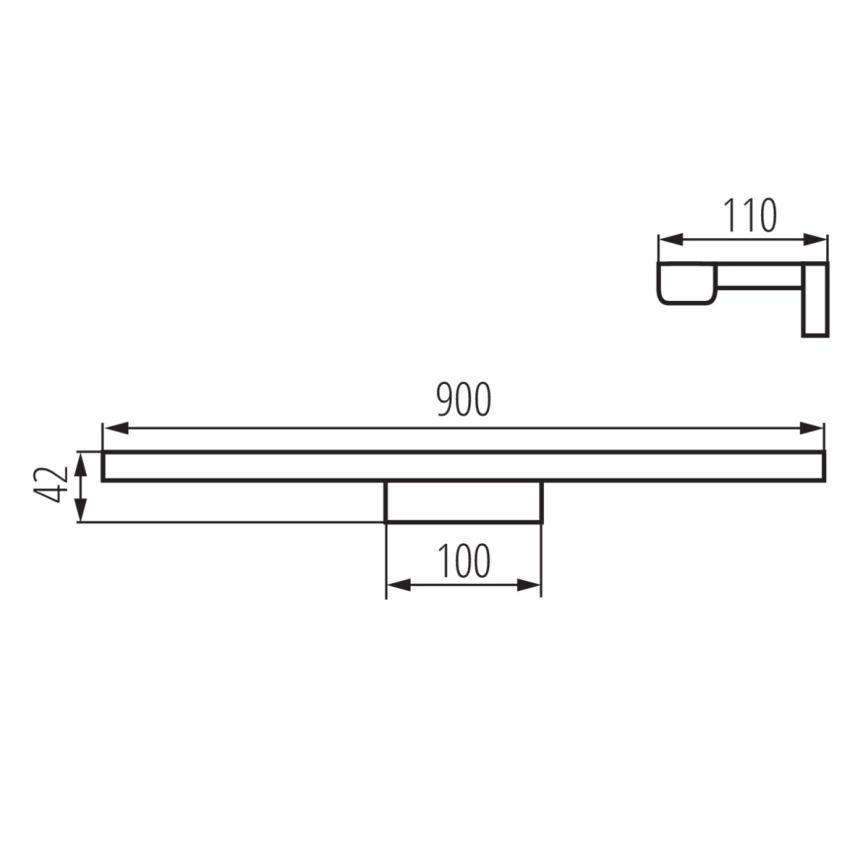 LED Badeværelsesbelysning til spejl ASTEN LED/15W/230V IP44 blank krom