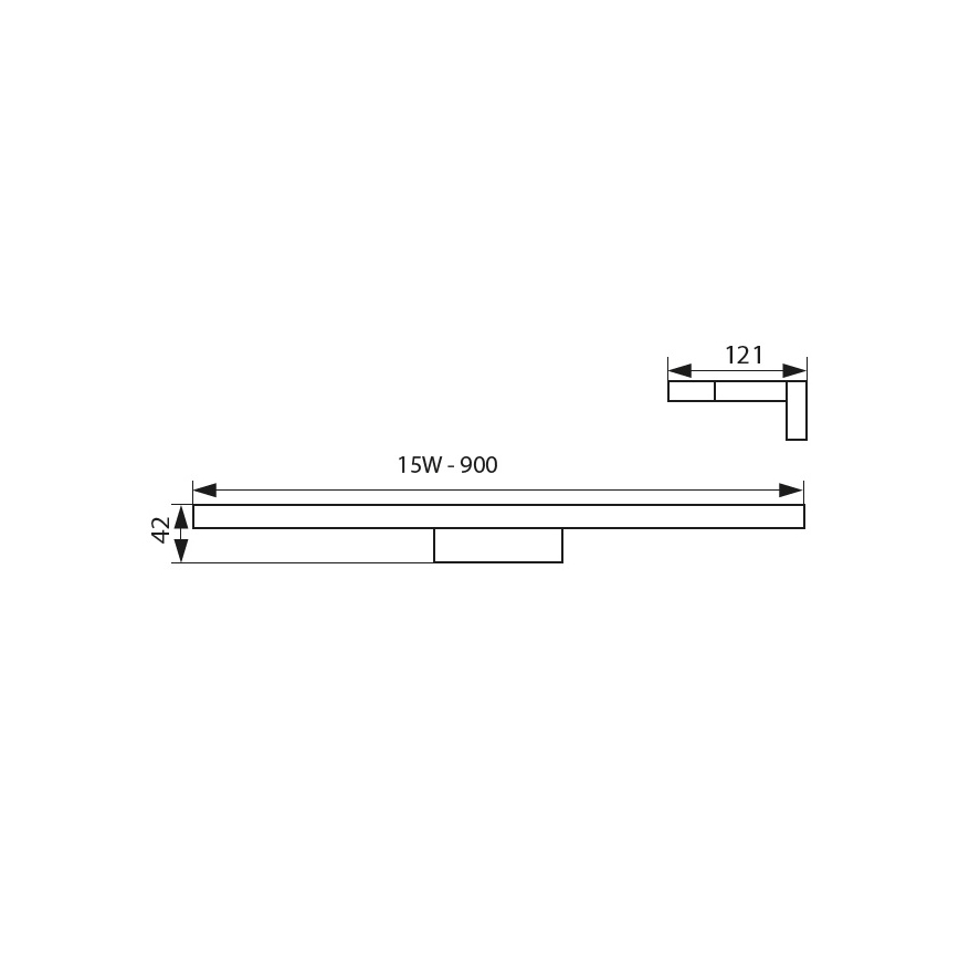 LED spejllampe til badeværelse ASTEN LED/15W/230V IP44 skinnende krom