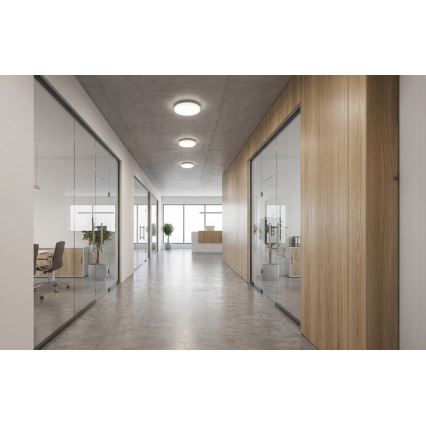 LED loftlampe med bevægelses- og skumringssensor VARSO LED/22/30W/230V 3000/4000/6500K Ø 33 cm IP54