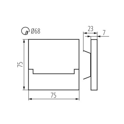 LED trappelampe væghængt SABIK LED/0,8W/12V 4000K