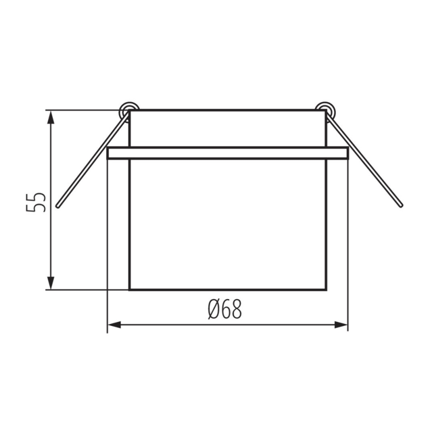 Indbygningsspot SPAG GU10/35W sort/guldfarvet