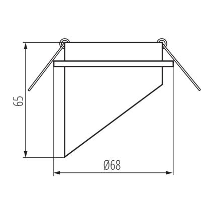 Indbygningsspot SPAG GU10/35W sort/guldfarvet