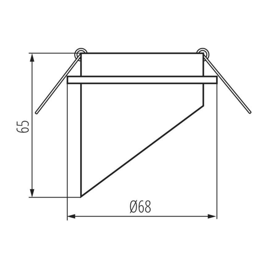 Indbygningsspot SPAG GU10/35W sort/guldfarvet