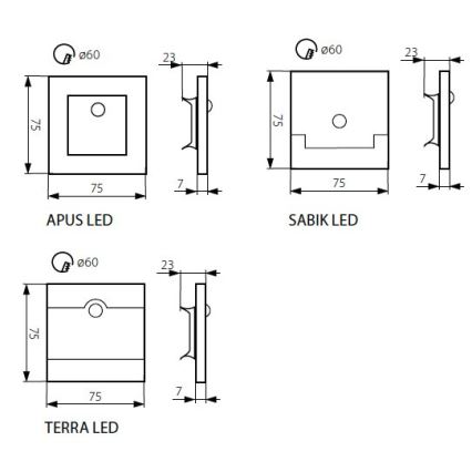 LED trappelampe med sensor LED/0,8W/12V 3000K