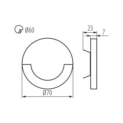 LED væglampe til trappe SOLA LED/0,8W/12V 4000K inkl. monteringsboks