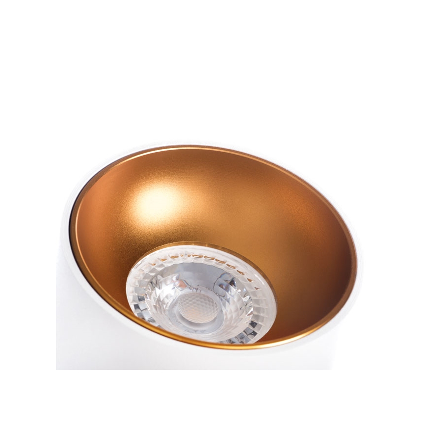 Spotlampe RITI 1xGU10/10W/230V hvid/guldfarvet