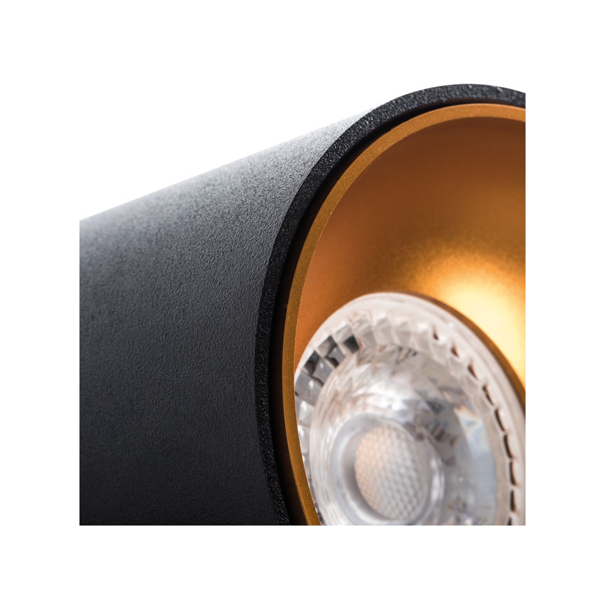 Spotlampe RITI 1xGU10/10W/230V sort/guldfarvet