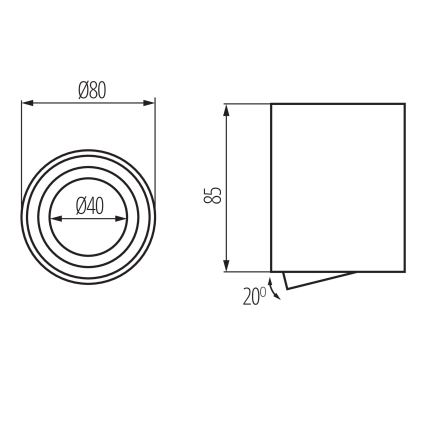 Spotlampe BORD ONE 1xGU10/10W/230V hvid