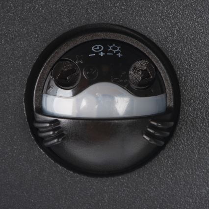 LED udendørs væglampe med bevægelses- og skumringssensor REKA LED/7W/230V IP54 antracit kantet