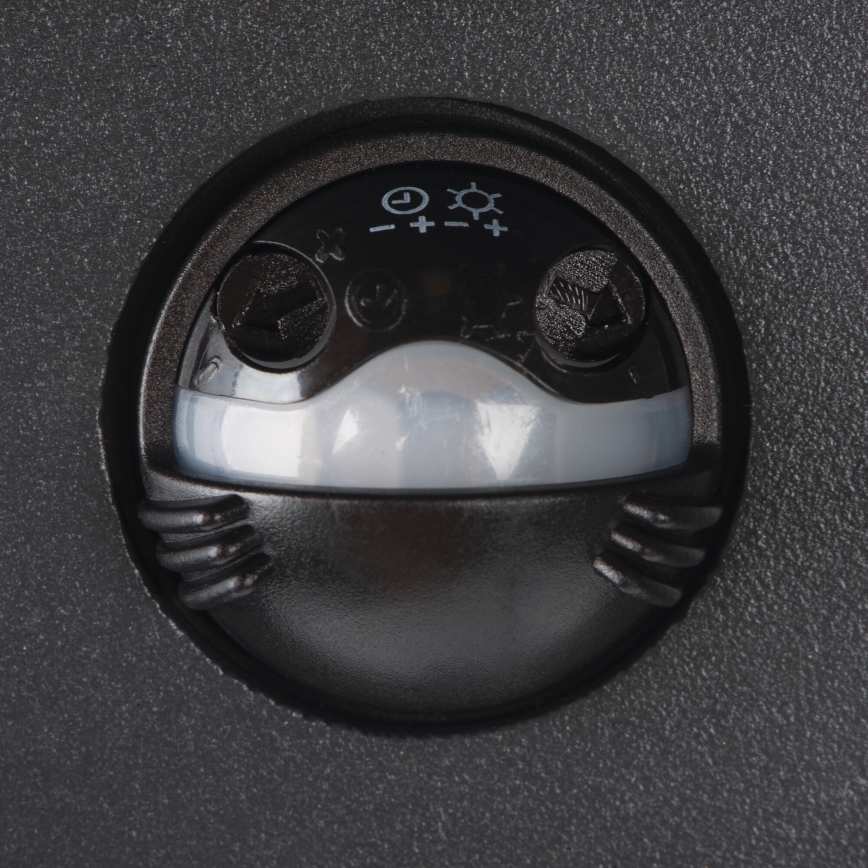 LED udendørs væglampe med bevægelses- og skumringssensor REKA LED/7W/230V IP54, antracit, rund