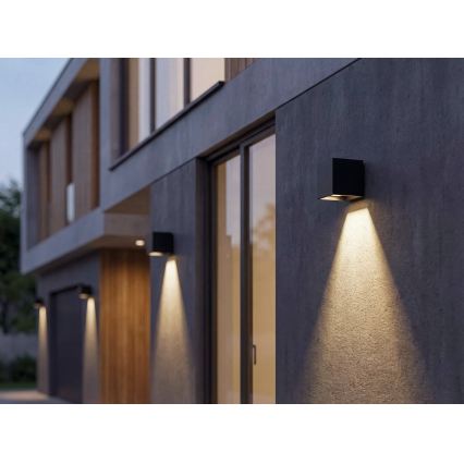 LED solcelle-væglampe med sensor REKA LED/3W/3,7V 1800 mAh 3000/4000/6500K IP65 antracit