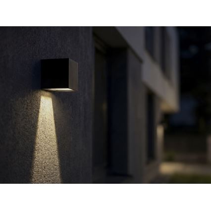 LED solcelle-væglampe med sensor REKA LED/3W/3,7V 1800 mAh 3000/4000/6500K IP65 antracit