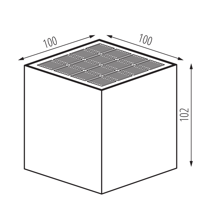 LED solcelle-væglampe med sensor REKA LED/3W/3,7V 1800 mAh 3000/4000/6500K IP65 antracit