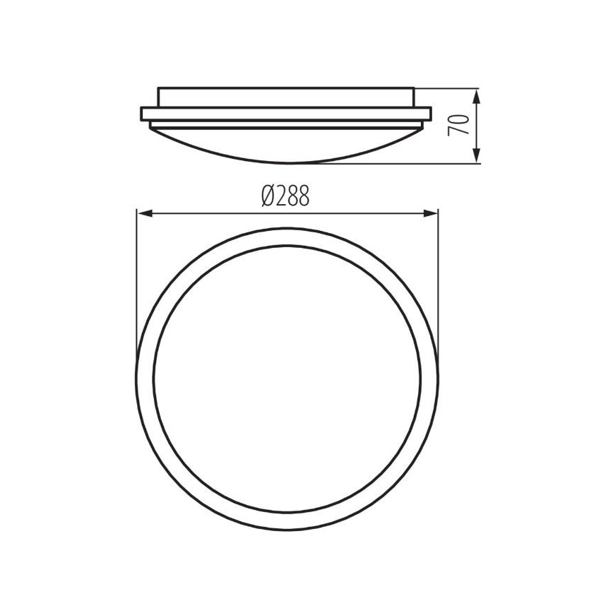 LED badeværelseslampe med sensor ORTE LED/24W/230V IP54
