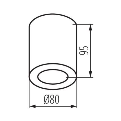 Loftlampe til badeværelse SANI 1xGU10/10W/230V IP44 mat krom