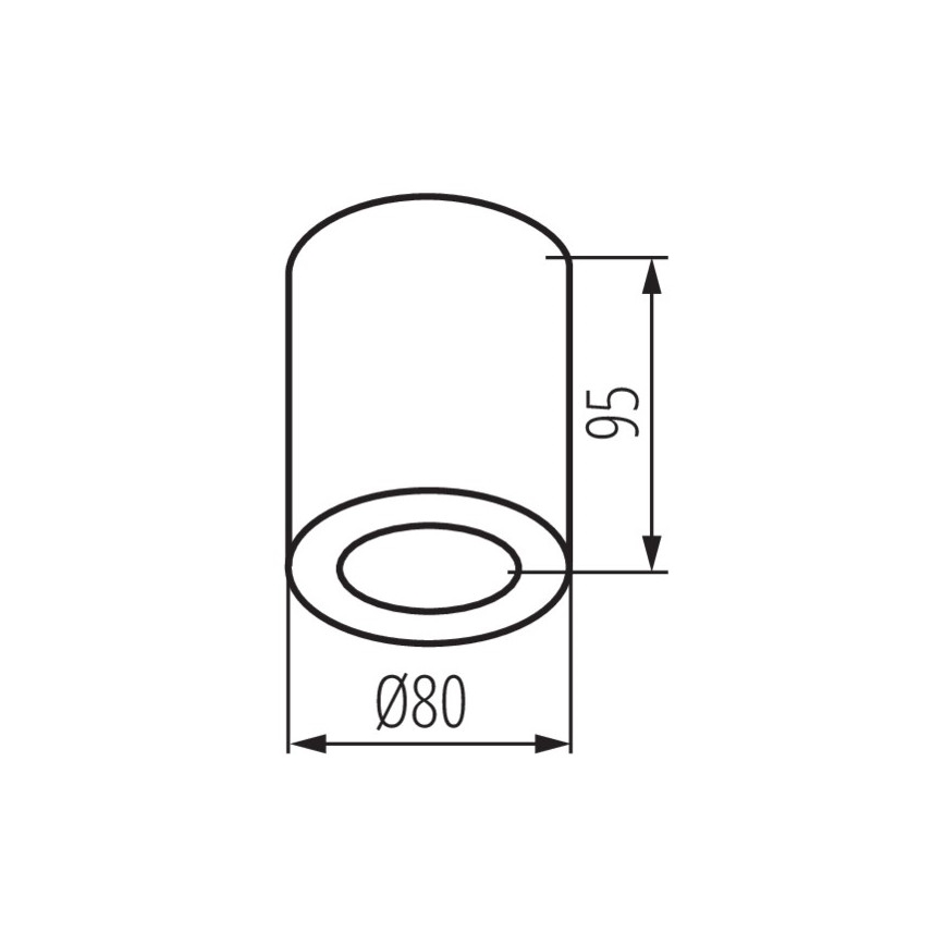 Loftlampe til badeværelse SANI 1xGU10/10W/230V IP44 mat krom