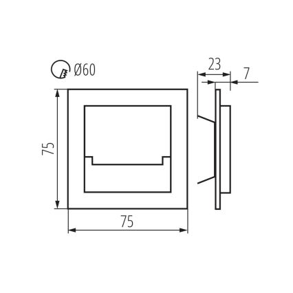 LED væglampe til trappe SABIK MINI LED/0,8W/12V 3000K