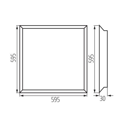 LED indbygningspanel BAREV ECO LED/36W/230V 4000K 60x60 cm