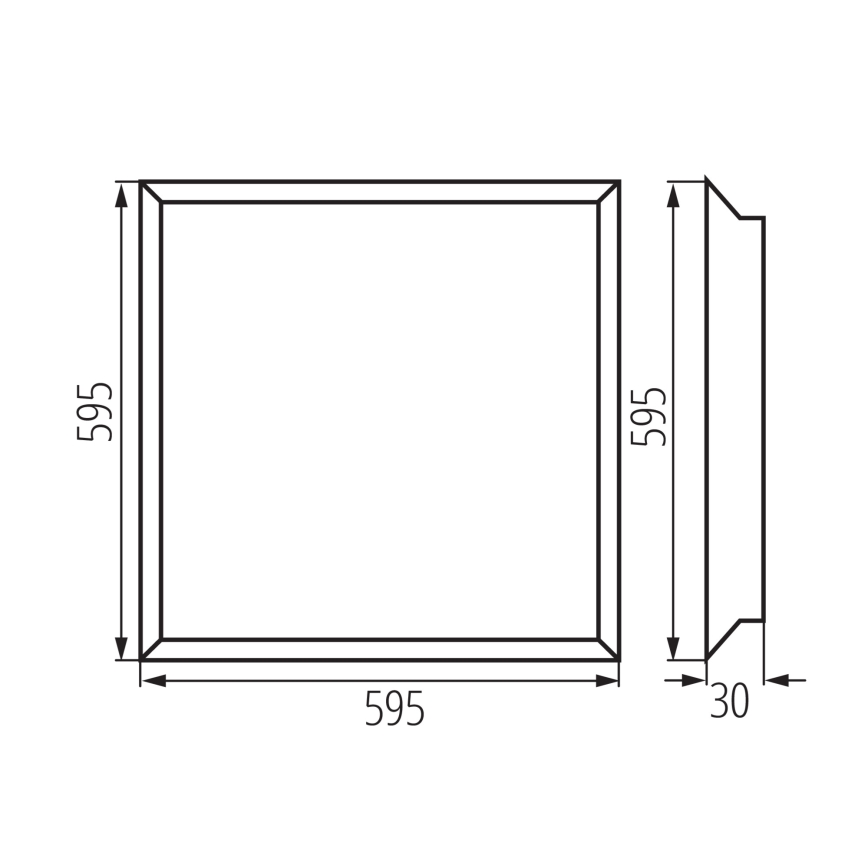 LED indbygningspanel BAREV ECO LED/36W/230V 4000K 60x60 cm