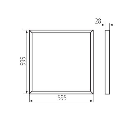 LED panel BAREV LED/40W/230V 4000K 60x60 cm